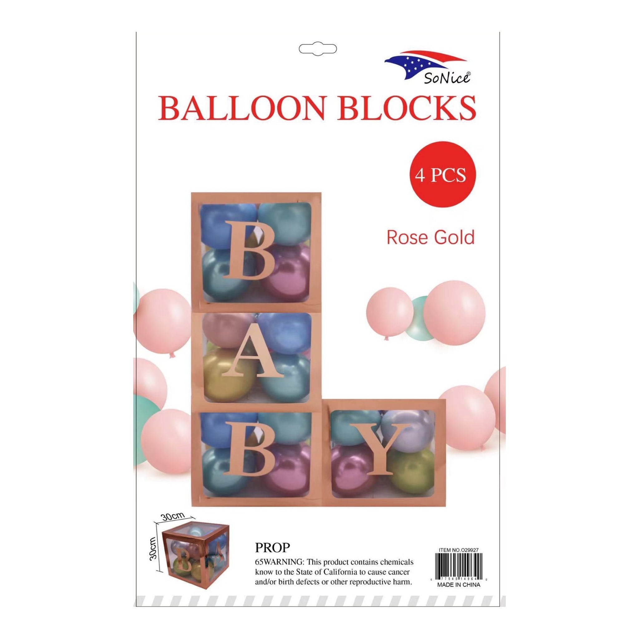 Balloon Box Rose Gold